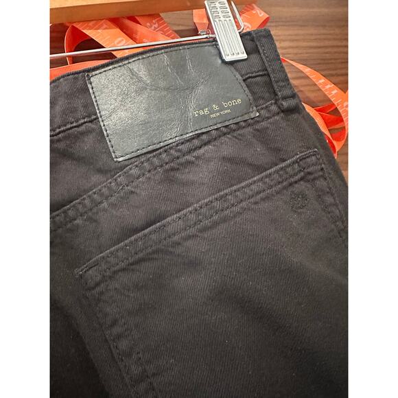 Rag & Bone Logan Mid Rise Wide Leg Black Jeans Size 25 - Picture 8 of 8